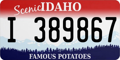 ID license plate I389867