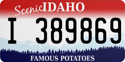 ID license plate I389869