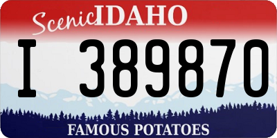 ID license plate I389870