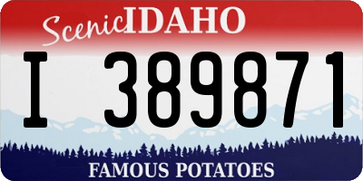 ID license plate I389871