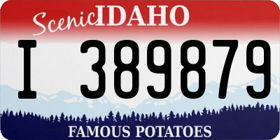 ID license plate I389879
