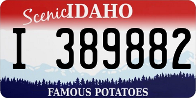 ID license plate I389882