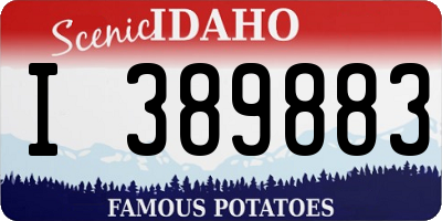 ID license plate I389883