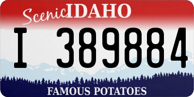 ID license plate I389884
