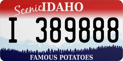 ID license plate I389888