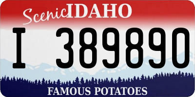 ID license plate I389890