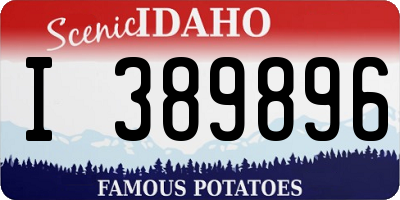 ID license plate I389896