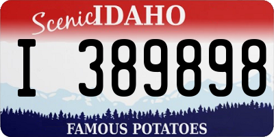 ID license plate I389898