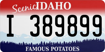 ID license plate I389899