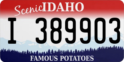 ID license plate I389903