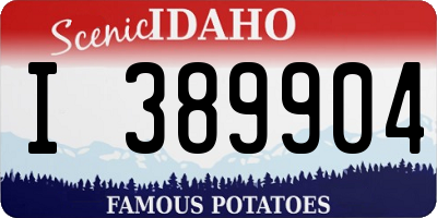 ID license plate I389904