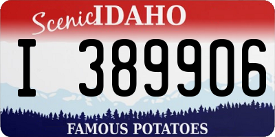 ID license plate I389906