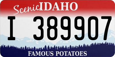 ID license plate I389907