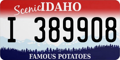 ID license plate I389908