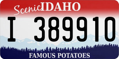 ID license plate I389910