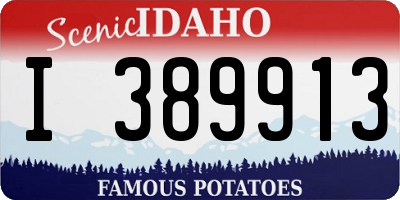 ID license plate I389913