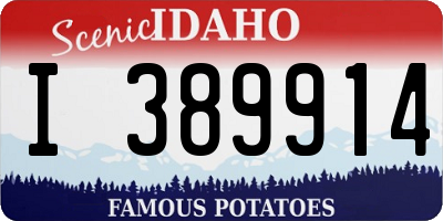 ID license plate I389914