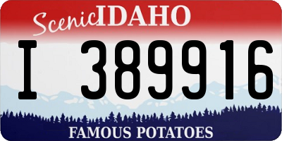 ID license plate I389916