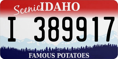 ID license plate I389917