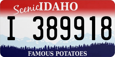 ID license plate I389918