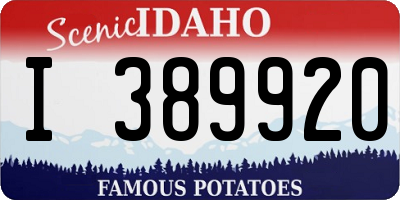 ID license plate I389920