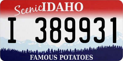 ID license plate I389931