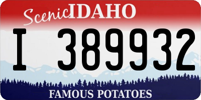 ID license plate I389932