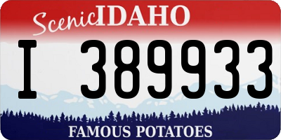 ID license plate I389933