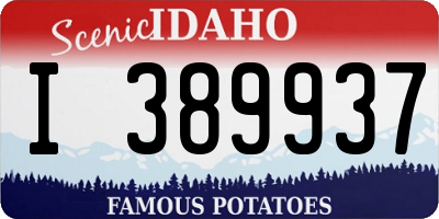 ID license plate I389937