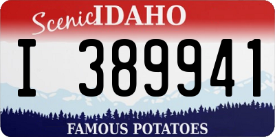 ID license plate I389941