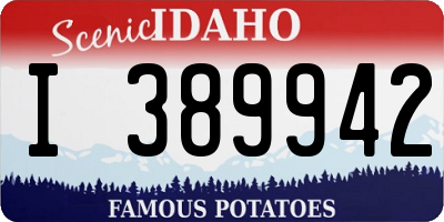 ID license plate I389942
