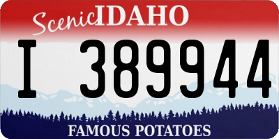 ID license plate I389944