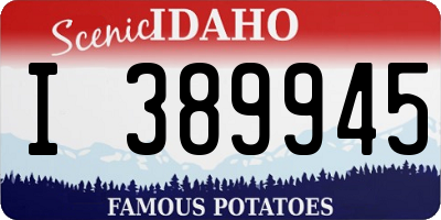 ID license plate I389945