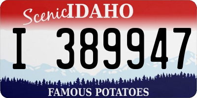 ID license plate I389947