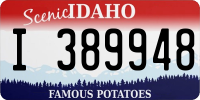 ID license plate I389948