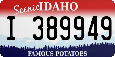 ID license plate I389949