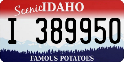 ID license plate I389950