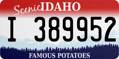 ID license plate I389952