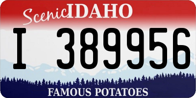 ID license plate I389956