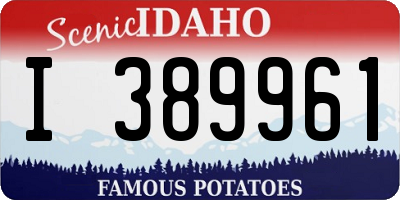 ID license plate I389961