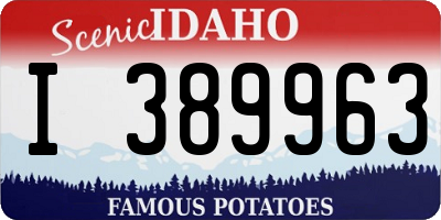 ID license plate I389963