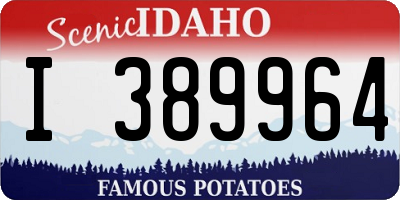 ID license plate I389964