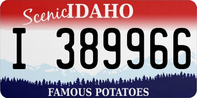 ID license plate I389966
