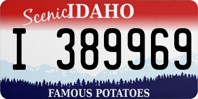 ID license plate I389969