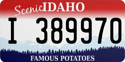 ID license plate I389970
