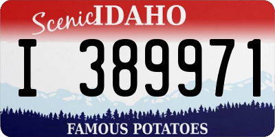 ID license plate I389971