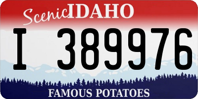 ID license plate I389976