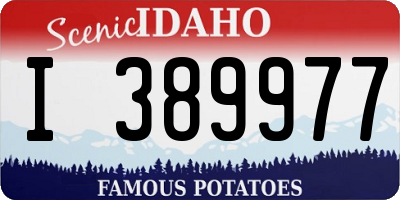 ID license plate I389977