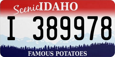 ID license plate I389978