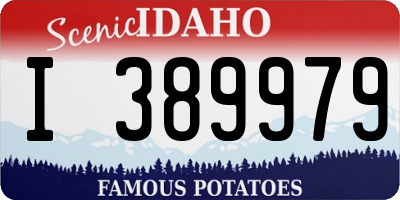 ID license plate I389979